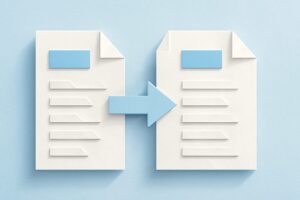 Editorial illustration in origami-folded style depicting two Bundles with entries aligned by fullUrl before recursive diff